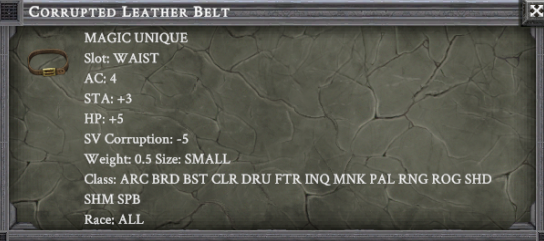 CORRUPTED LEATHER BELT item card